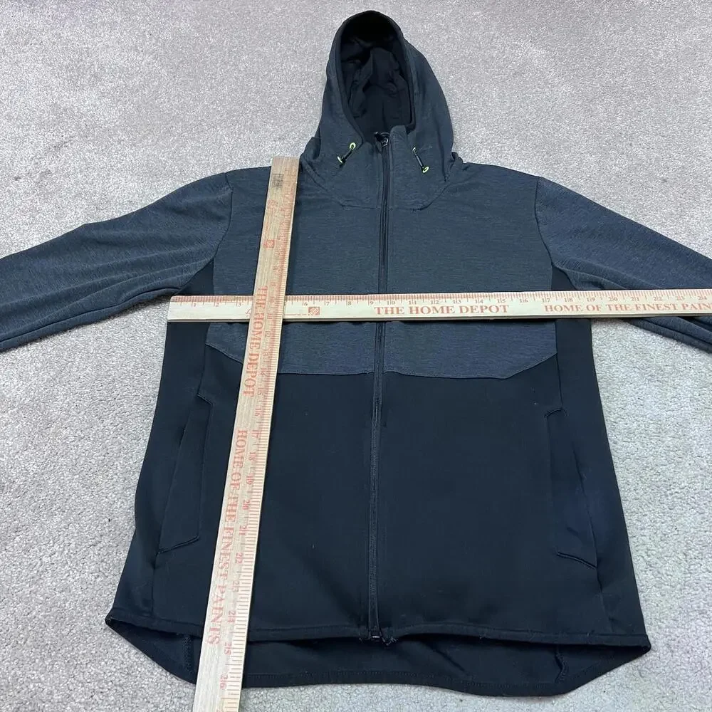 Champion Hoodie Men’s Gray Black Long Sleeve Full Zip Size Medium - Picture 2 of 11